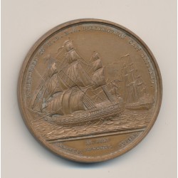 Médaille - Réddition de napoléon - Béllérophon - 1815 - Refrappe - bronze - 41mm - SUP+ 2