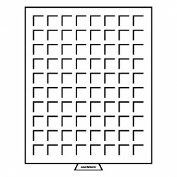 Médailler cases carrées - 24X24mm - 80 cases - Leuchtturm MB 2