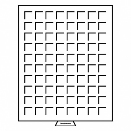 Médailler cases carrées - 24X24mm - 80 cases - Leuchtturm MB