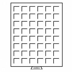 Médailler 48 cases carrées - 28x28mm - Leuchtturm MB 2
