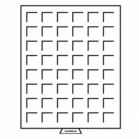 Médailler 48 cases carrées - 28x28mm - Leuchtturm MB