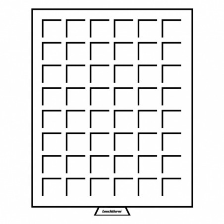 Médailler 48 cases carrées - 30x30mm - Leuchtturm MB