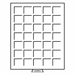 Médailler 48 cases carrées - 30x30mm - Leuchtturm MB 2