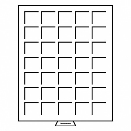 Médailler 35 cases carrées - 35x35mm - Leuchtturm MB