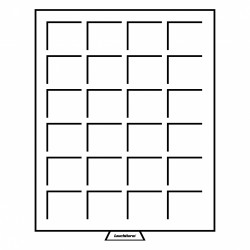Médailler 48 cases carrées - 30x30mm - Leuchtturm MB 2