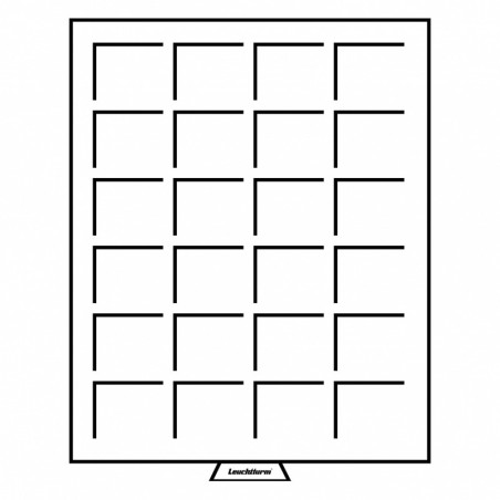 Médailler 24 cases carrées - 42x42mm - Leuchtturm MB