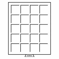 Médailler 48 cases carrées - 30x30mm - Leuchtturm MB 2