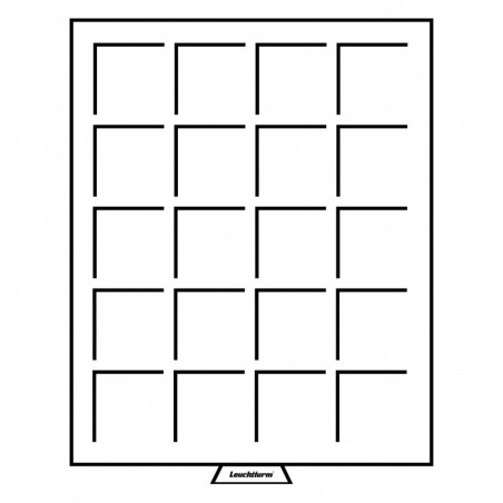 Médailler 20 cases carrées - 48x48mm - Leuchtturm MB