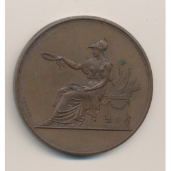Médaille - Lycée d'Angoulême - fondation Chabrefy - tableau honneur 1872 - bronze - 51mm - TTB
