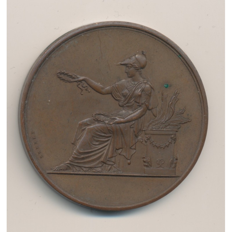 Médaille - Lycée d'Angoulême - fondation Chabrefy - tableau honneur 1872 - bronze - 51mm - TTB