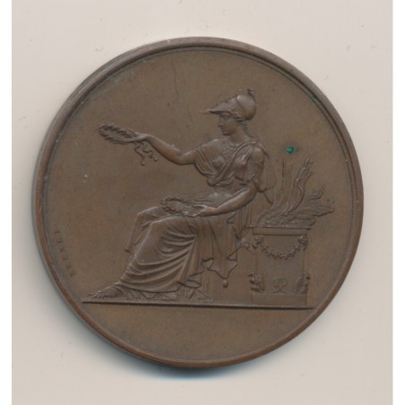 Médaille - Lycée d'Angoulême - fondation Chabrefy - tableau honneur 1872 - bronze - 51mm - TTB