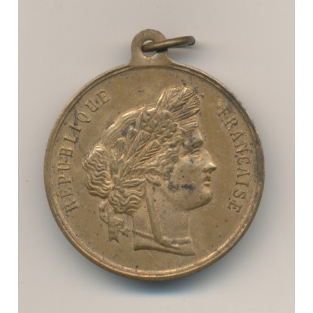 Médaille - Fête de charité - Rochefort 1880 - Musique et fanfare - TTB