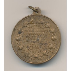 Médaille - Fête de charité - Rochefort 1880 - Musique et fanfare - TTB 2