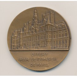 Médaille - Offert par le Conseil municipal Paris - bronze - 51mm 2