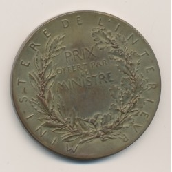 Médaille - Ministère de l'intérieur - O.Roty - bronze - 52mm - SUP 2