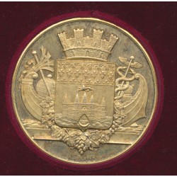 Médaille - Blason de la ville de Bordeaux - vermeil - SUP - avec écrin - 51mm 2