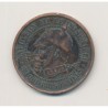 Monnaie satirique - Module 5 centimes - Napoléon III - Vampire Français - TTB