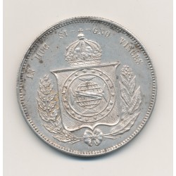 Portugal - 2000 Reis - Pedro II - retravaillé et gravé - argent - TTB 2