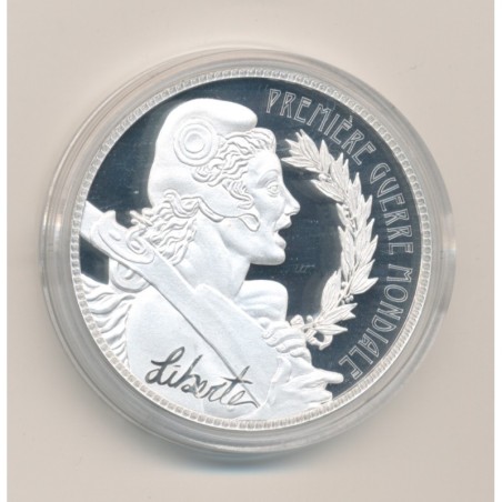 Médaille - Première guerre mondiale - liberté - Les Emblèmes Français - cuivre argenté - 40mm