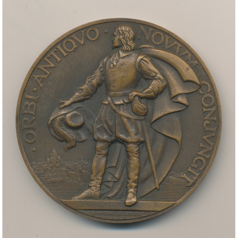 Médaille - Champlain - Compagnie générale transatlantique - 1932 - bronze - 68mm