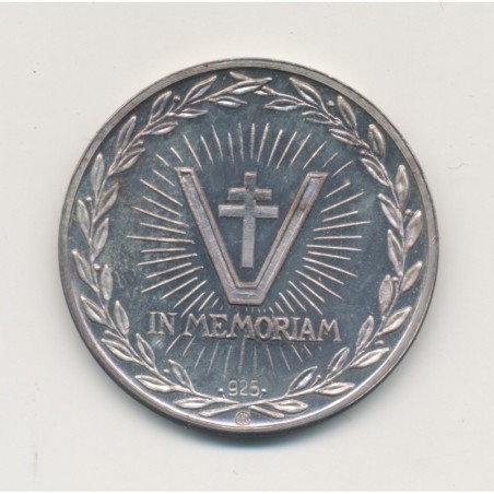 Médaille - Charles De Gaulle - 1890-1970 - In memoriam - argent - 27mm - SPL