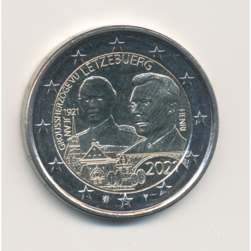 2€ Luxembourg 2021 - centenaire naissance Grand-Duc Jean - Type relief