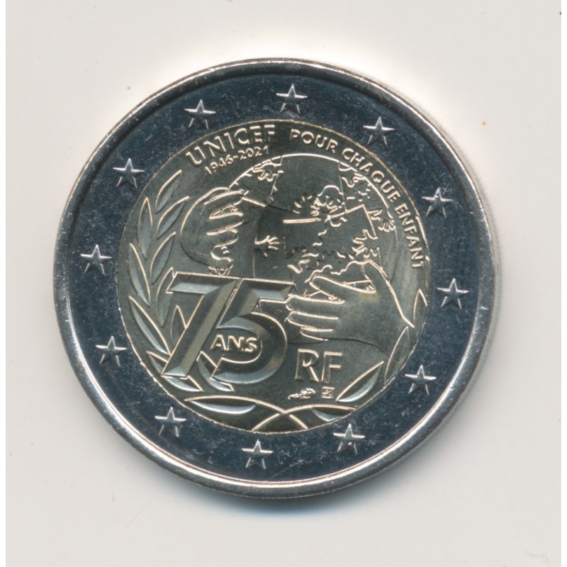 2 Euro France 2021 - 75 ans UNICEF