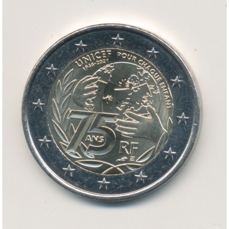 2 Euro France 2021 - 75 ans UNICEF
