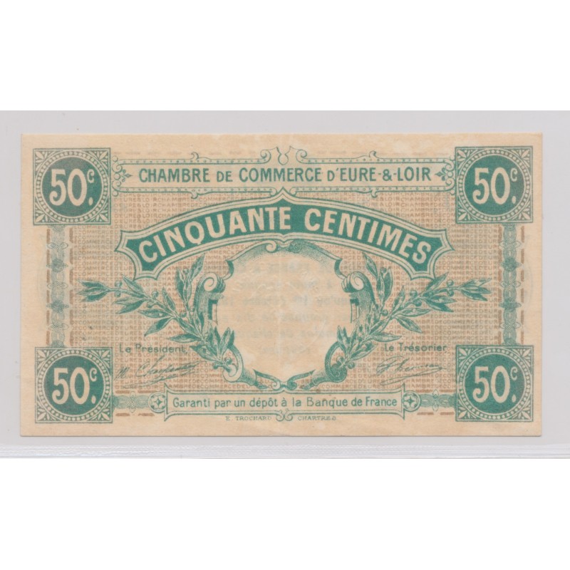 Dept 28 - 50 Centimes 1915 - Eure et Loir - TTB