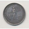 Jeton Maçonnique - Loge persévérance de l'orient de Rouen - Louis XVIII - argent - poinçon main - SUP+