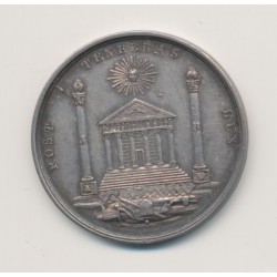 Jeton Maçonnique - Loge persévérance de l'orient de Rouen - Louis XVIII - argent - poinçon main - SUP+ 2