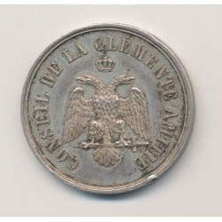 Jeton Maçonnique - Conseil de la loge de la clémente amitié - Orient de paris - 1834 - argent - SUP+