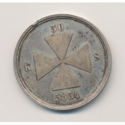 Jeton Maçonnique - Conseil de la loge de la clémente amitié - Orient de paris - 1834 - argent - SUP+ 2