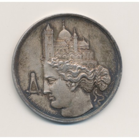 Jeton - Société centrale des architectes - argent - poiçon main - 1845-1860 - SPL