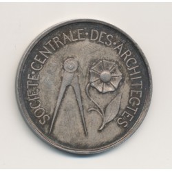 Jeton - Société centrale des architectes - argent - poiçon main - 1845-1860 - SPL 2