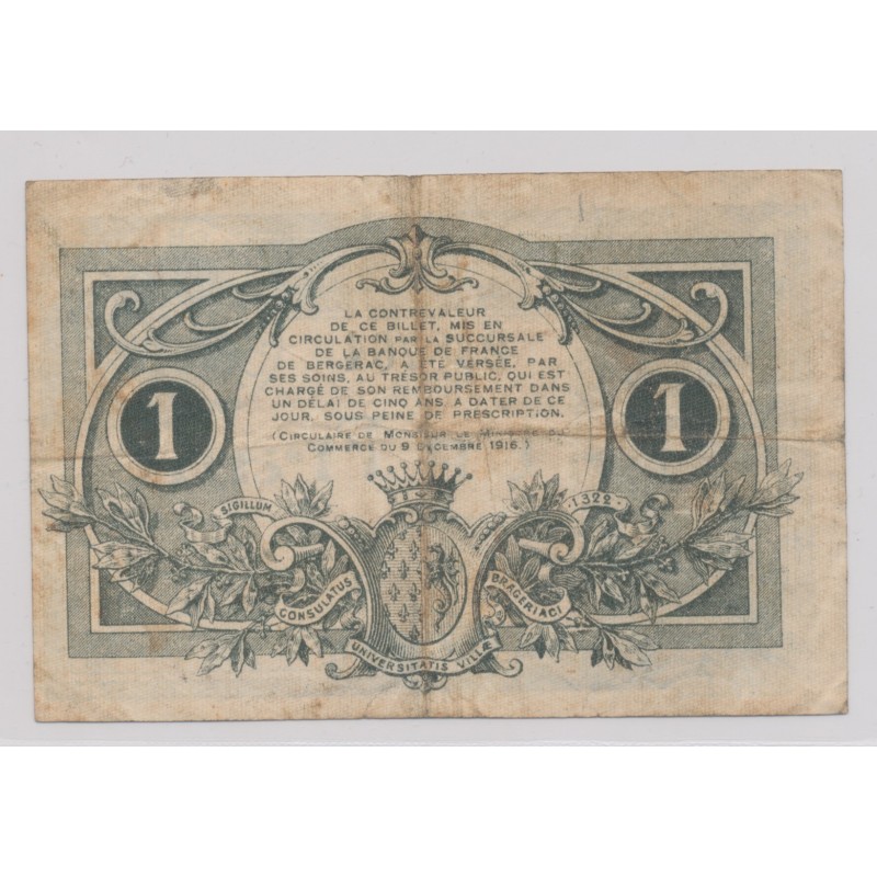 Dept24 - 1 Franc 1917 - Bergerac - TB