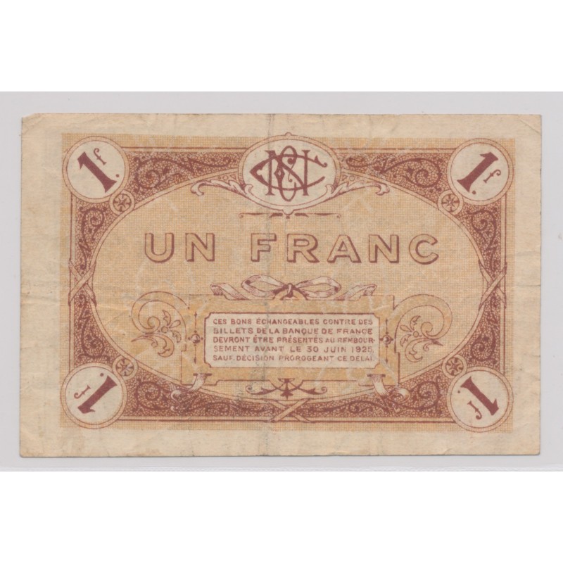 Dept58 - 1 Franc 1920 - Nevers - 3e série  TB+