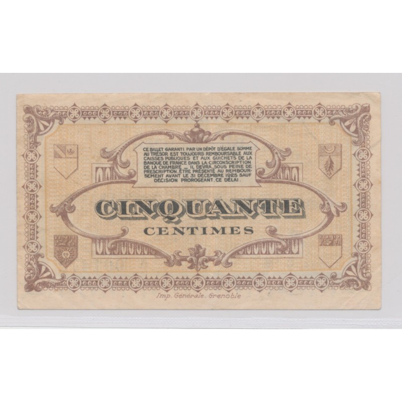 Dept39 - 50 Centimes 1925 - Lons le saunier - Série C-M - TTB