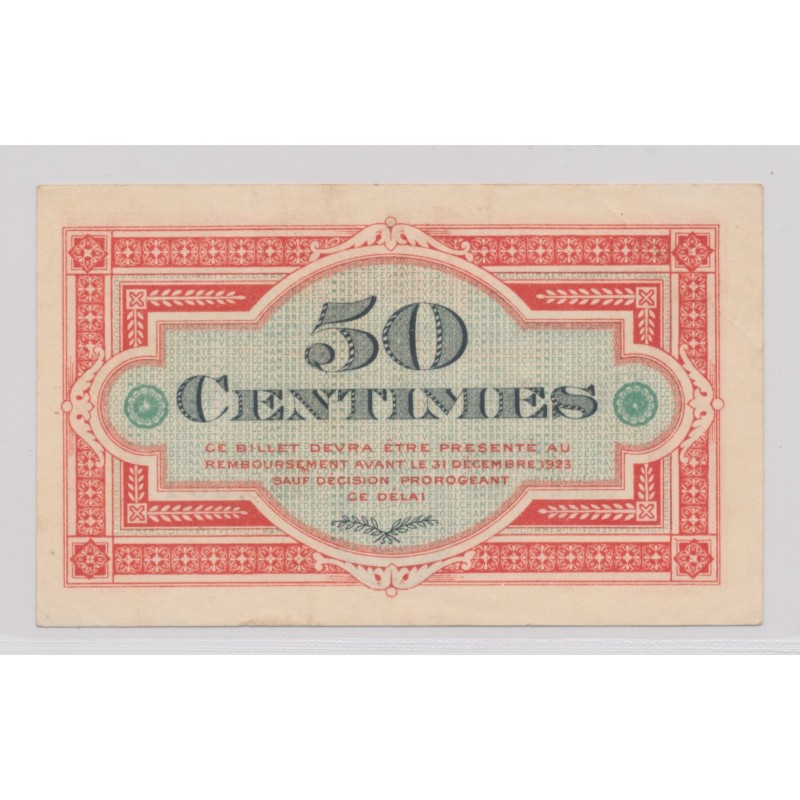Dept70 - 50 Centimes 1920 -Gray et Vesoul - série B.59 - TTB