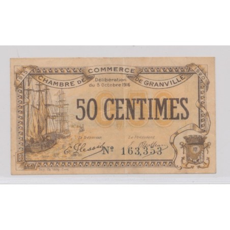 Dept50 - 50 centimes 1916 - Granville - TTB