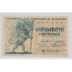 Dept62 - 50 Centimes 1918 - Arras - TTB
