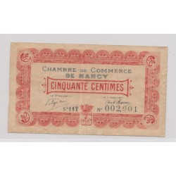 Dept54 - 50 Centimes 1918 - Nancy - série 11T - TTB