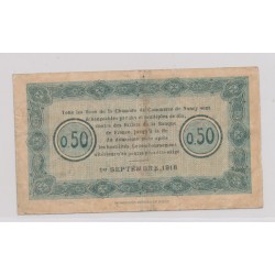 Dept54 - 50 Centimes 1918 - Nancy - série 11T - TTB 2