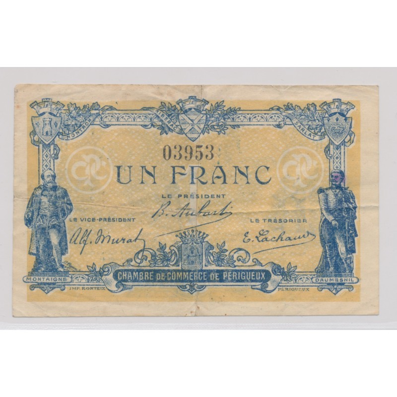 Dept24 - 1 Franc 1920 - Perigueux - TTB