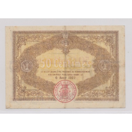 Dept21 - 50 Centimes 1917 - Dijon - 3e série - TTB