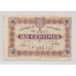 Dept54 - 25 Centimes 1918 - Nancy - TB