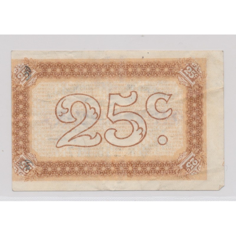 Dept54 - 25 Centimes 1918 - Nancy - TB