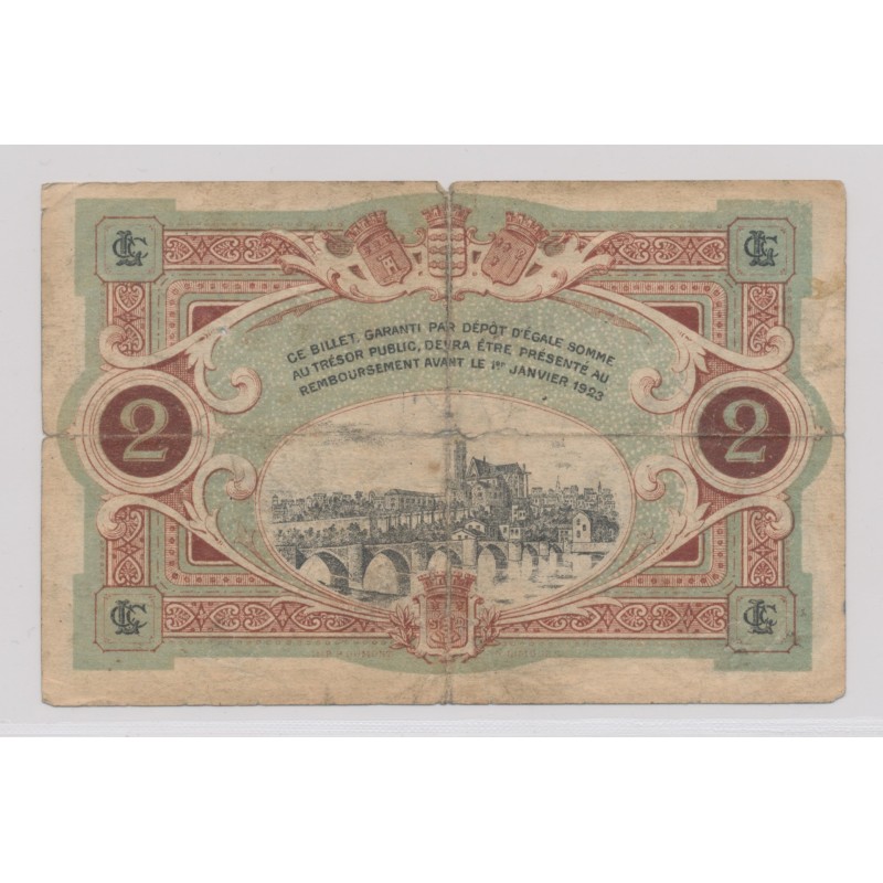Dept87 - 2 Francs 1918 - Limoges - TB