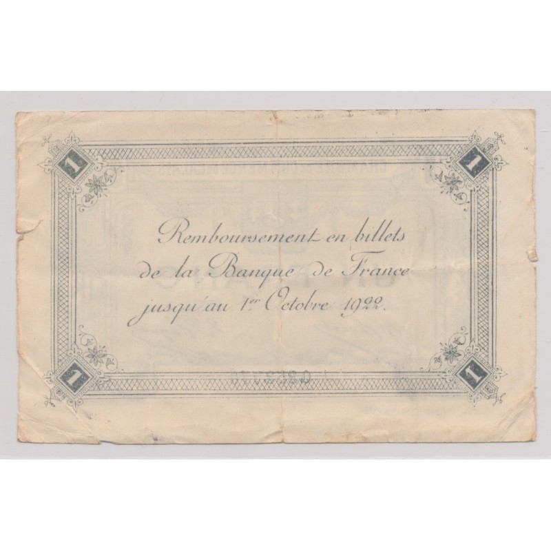 Dept62 - 1 Franc 1916 - Calais - 8e émission - TB