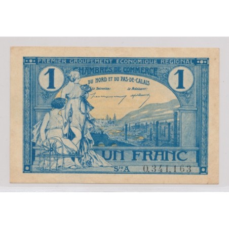 Dept 59/62 - 1 Franc 1918 - Nord et Pas de calais - série A - SUP